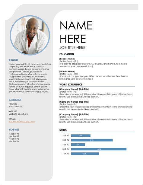 Download free ms word resume template - nawmethod