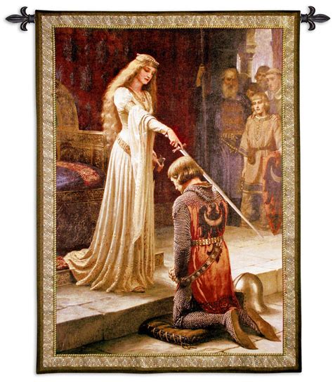 The Accolade by Edmund Blair Leighton | Woven Tapestry Wall Art Hanging ...