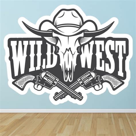 Wild West Cowboy Logo Wall Sticker