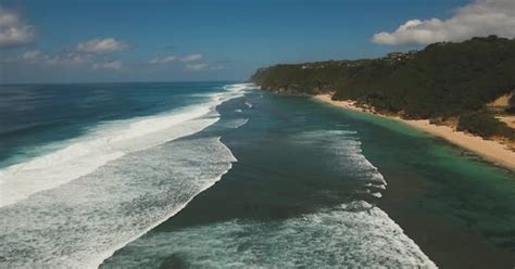 Aerial View Beautiful Beach. Bali,Indonesia, Nature Stock Footage ft ...