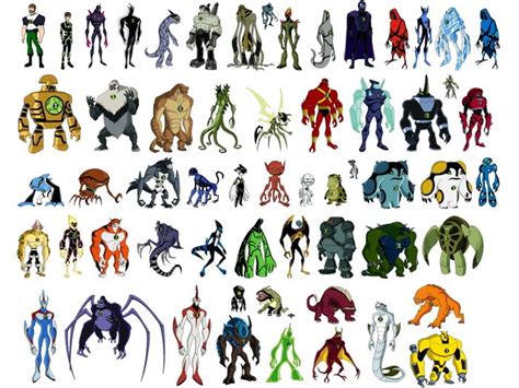 Ben 10 All Aliens Characters Cartoon TV Series Art 24x18 Wall Print POSTER