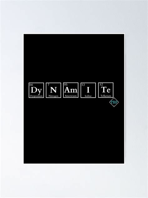 "Dynamite Chemistry Periodic Table Symbols Elements" Poster for Sale by ...