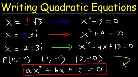 How To Write A Quadratic Function In Standard