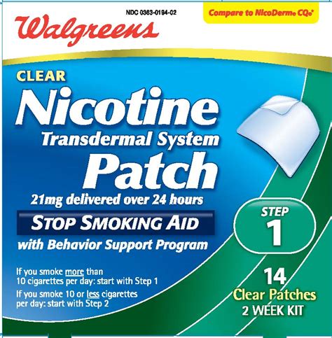 Nicotine Patch - FDA prescribing information, side effects and uses