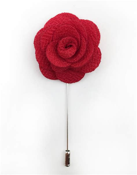 Red Flower Lapel Pins – GentlemanJoe