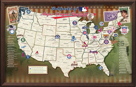 Mlb Stadium Map Printable