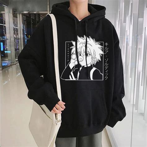 Anime Funny Killua Eyes Hoodie Style Hunter X Hunter Sweatshirt ...