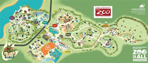 The map of Columbus Zoo and Aquarium in Columbus, USA