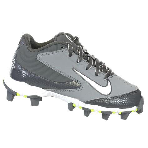 NIKE HUARACHE KEYSTONE LOW GS GREY/GRAPH/WHITE YOUTH MOLDED BASEBALL ...