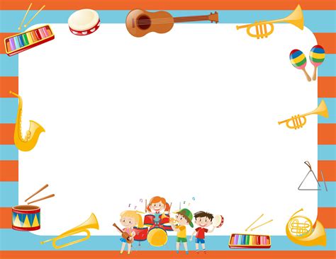 Download the Border template with musical instruments 369026 royalty ...