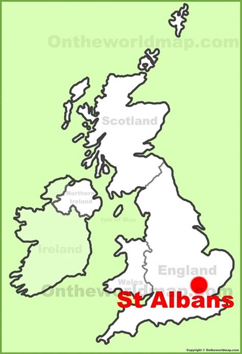 St Albans location on the UK Map