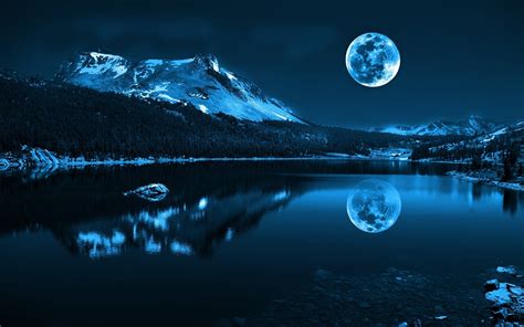 Moon, Lake, Sky, Night Wallpapers HD / Desktop and Mobile Backgrounds