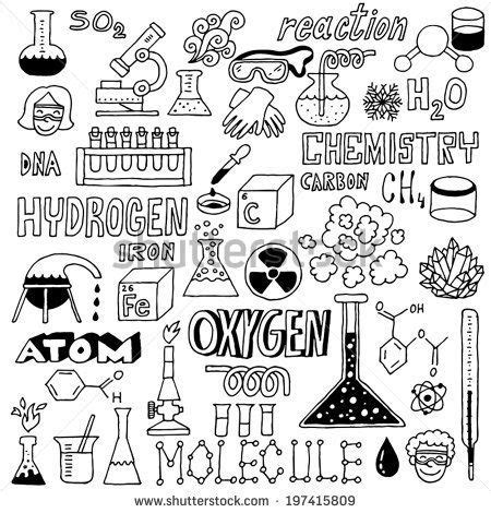 Chemistry doodles. Hand drawn. Vector illustration. Chemistry Drawing ...