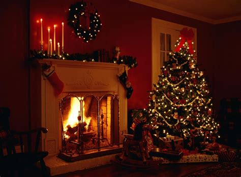 Christmas Fireplace Scenes Wallpapers - Wallpaper Cave