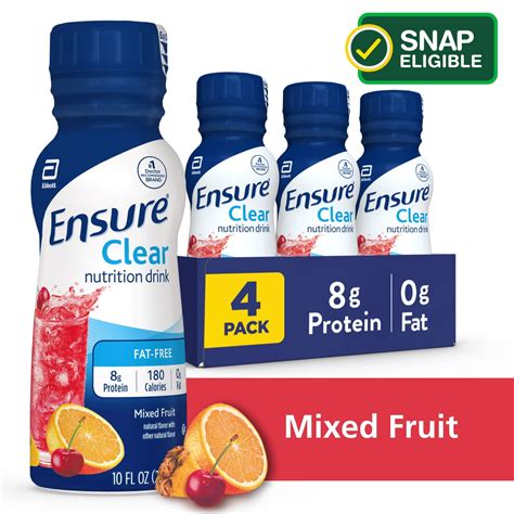 Buy Ensure Clear Nutrition Drink, 0g fat, 8g of high-quality protein ...