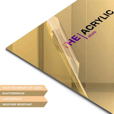 Gold Acrylic Mirror Sheet