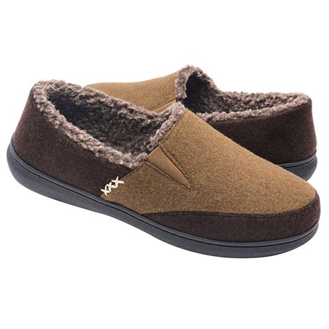 Wishcotton - Men's Fuzzy Microsuede Moccasin Home Slippers Fluffy House ...