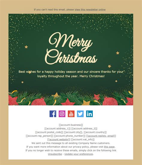 Seasons Greetings Email Template