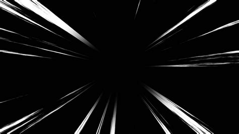 Anime speed line background animation on black. Radial Comic Light ...