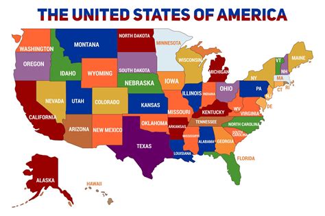 USA Maps United States Colored - 10 Free PDF Printables | Printablee