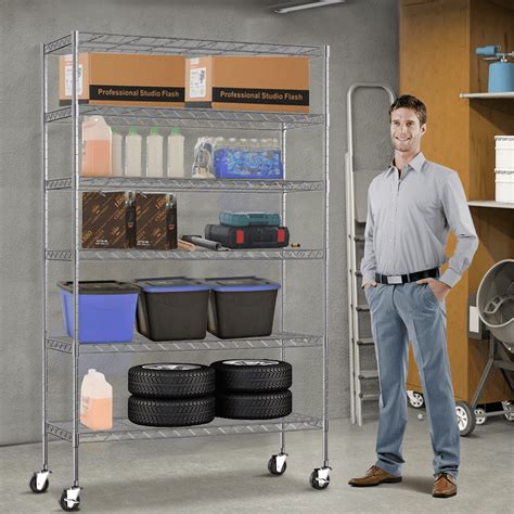 Walmart 6-Tier Heavy Duty Steel Wire Shelving Unit with Adjustable ...