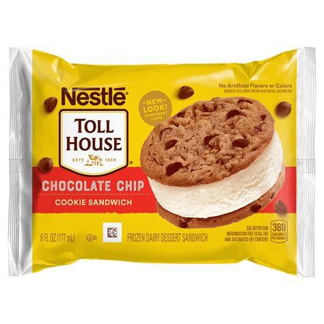 Nestle Toll House Chocolate Chip Cookie Ice Cream Sandwich - Shop Cones ...