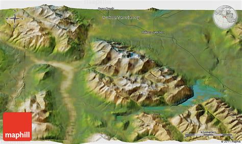 Satellite 3D Map of Haines Junction