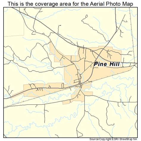 Aerial Photography Map of Pine Hill, AL Alabama