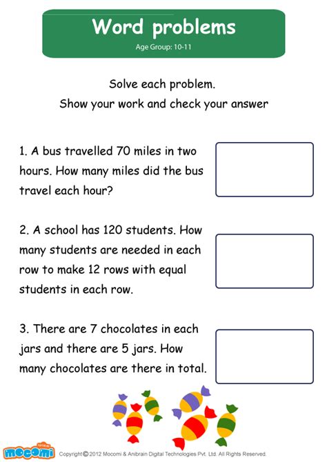 Word Problems Worksheet - Mocomi for Kids | Mocomi