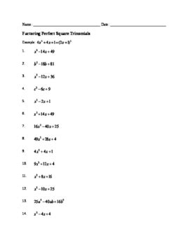 completing the perfect square trinomial