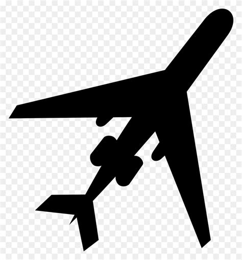 Airplane Silhouette - Plane Clipart Black And White - FlyClipart