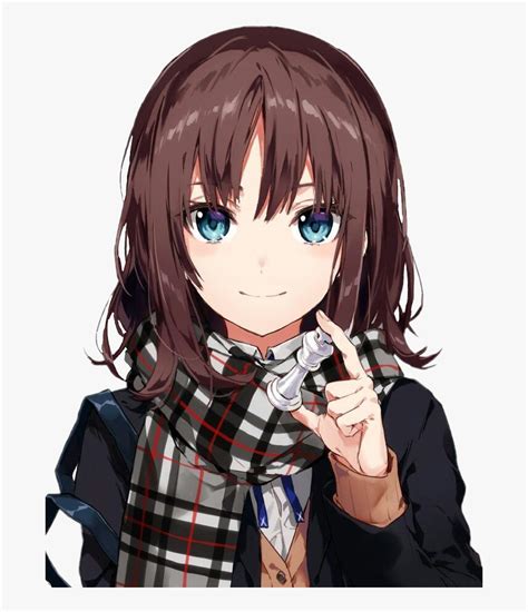 Anime Girl With Brown Hair Wallpaper