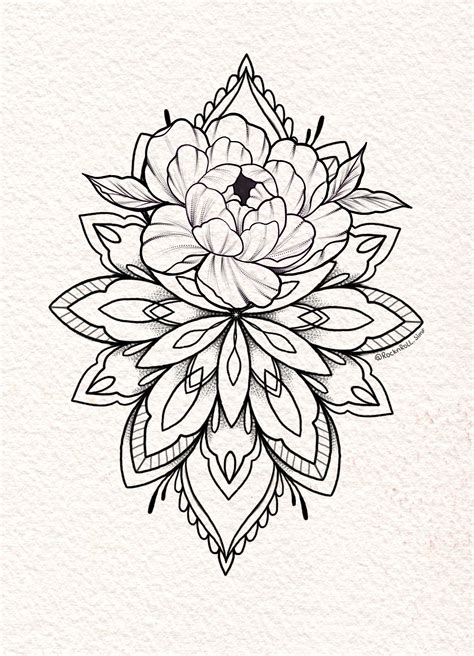 Tattoo sketch | Mandala flower tattoos, Floral mandala tattoo ...