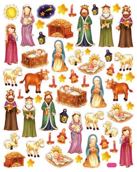 Nativity Scene Sticker Away in a Manger Away a Manger