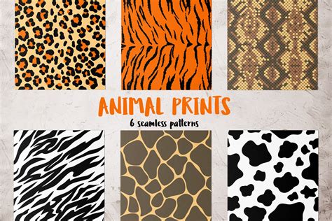 ANIMAL PRINTS. 6 patterns. | Graphic Patterns ~ Creative Market