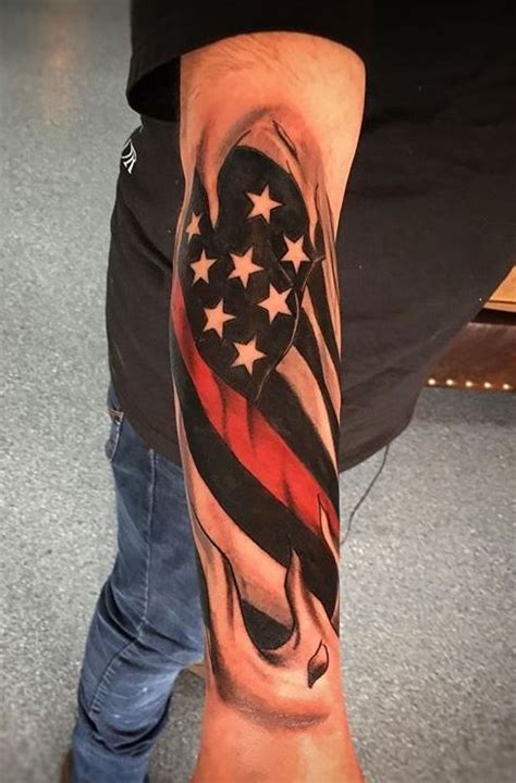 Aggregate more than 63 firefighter thin red line flag tattoo - in ...