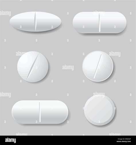 Pills isolated white background Stock Vector Images - Alamy