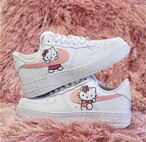 Custom Nike Hello Kitty Shoes Custom Nike Air Force 1's | Etsy