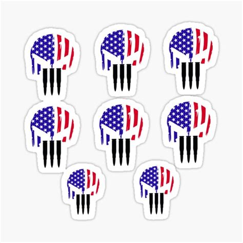 "American flag skull 3%" Sticker for Sale by Dilboswagginz92 | Redbubble