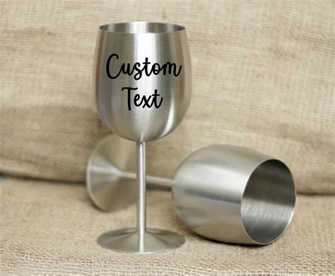 Custom Wine Glasses. Engraved Goblet Bridesmaid Gift. Personalized ...