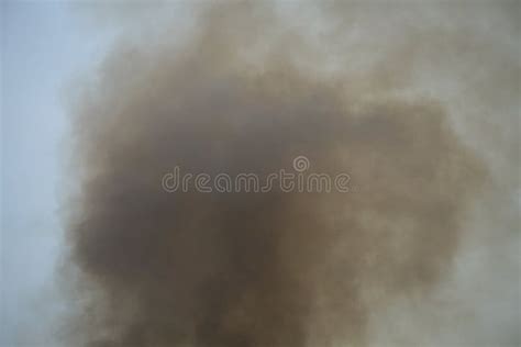 Grey Smoke Coming from Fires into Sky for Background. Stock Photo ...