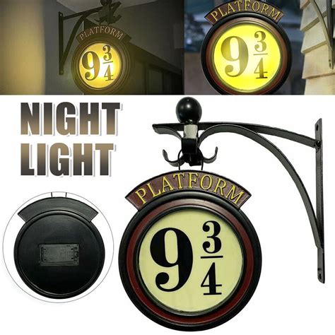 Vintage Harry Potter Wall Hanging Night Light Platform 9 ¾ Home Decor ...