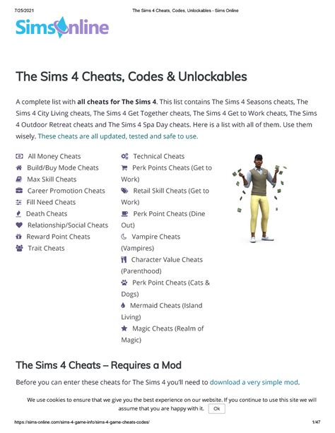 The Sims 4 Cheats, Codes, Unlockables - Sims Online - The Sims 4 Cheats ...