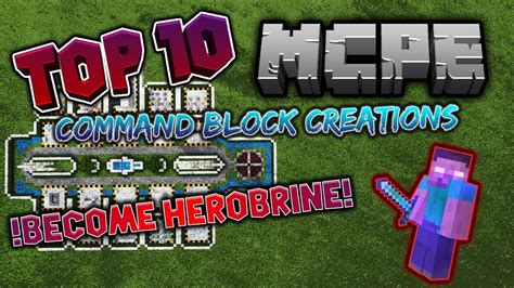 !Top 10 Command Block Creations In MCPE! Minecraft Bedrock Edition ...