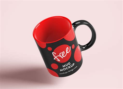 Free Mug Mockup PSD Set with 4 Different Angles - Good Mockups