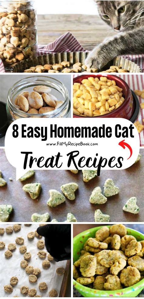 8 Easy Homemade Cat Treat Recipes | Homemade cat treats recipes, Cat ...