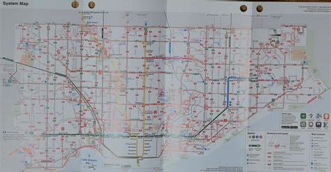 TTC Ride Guide Map 2023 Lite Winter Toronto Canada Subway Bus Public ...