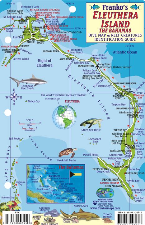 Eleuthera Island Map & Fish ID Card