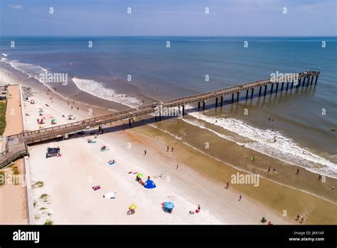 Florida,Saint St. Augustine Beach,St. Johns County Ocean water Pier ...