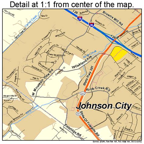 Map Of Johnson City Tn - Large World Map